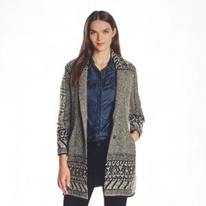 Lucky Brand | Women's Black and Gray Aztec Sweater Carnigen | M